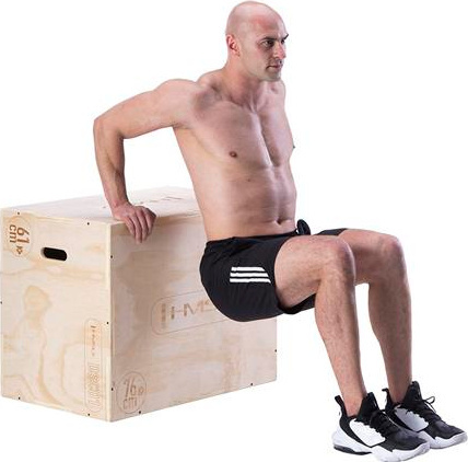 Skrzynia treningowa pylometryczna do ćwiczeń crossfit drewniana HMS DSC01