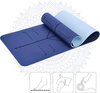 Mata do ćwiczeń jogi yogi fitness TPE HMS YM10 niebieska 182x61x0.8 cm