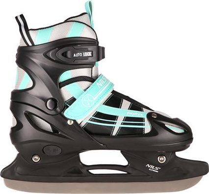 Łyżworolki z wymienną płozą hokejową 2w1 łyżwy rolki Nils Extreme NH18366a rozmiar M (35-38) czarno-turkusowe