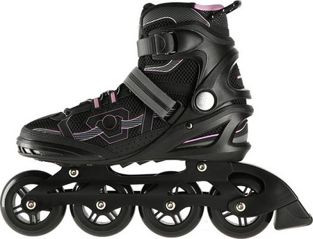 Łyżworolki rolki Nils Extreme NA9157 ABEC-9 koła 84mm czarno-fioletowy rozmiar 45
