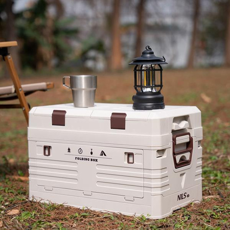 Składana skrzynia kempingowa turystyczna z pokrywą 50l Nils camp NCB4003