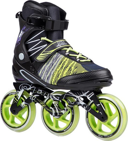 Łyżworolki Nils Extreme NA1206 czarno-zielone rozmiar 40