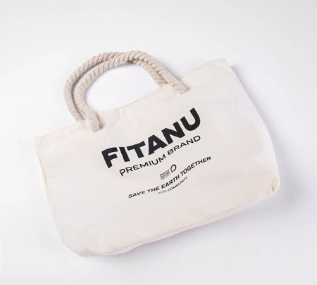 Torba zakupowa bawełniana Fitanu Eco Bag wymiary 34 x 30 cm