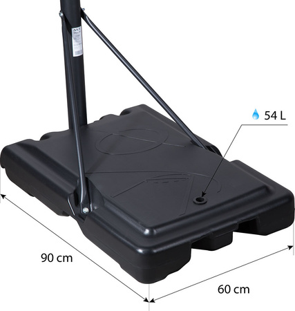 Kosz do koszykówki regulowany wolnostojący Nils ZDK321 czarny