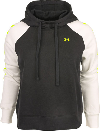 Bluza damska Under Armour Rival Fleece CB Hoodie czarno-biała 1365861 002
