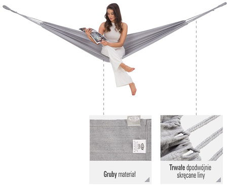 Hamak Nils Camp NC0032 szary 200x100 cm