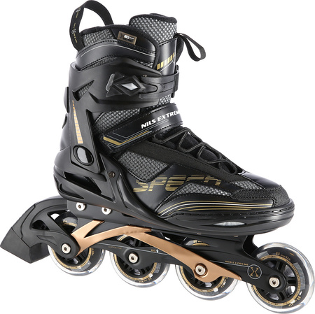 Łyżworolki Nils Extreme NA2150 czarno-złoty rozmiar 46