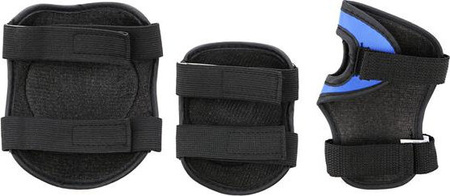 Zestaw ochraniaczy kolana łokcie nadgarstki na rolki, hulajnogę, deskorolkę Nils Extreme H110 rozmiar M granatowe