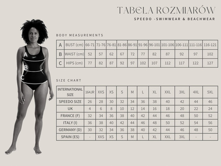 Damski strój kąpielowy kostium basenowy pływacki Speedo Plmt Digi Tnbk AF rozmiar XXL