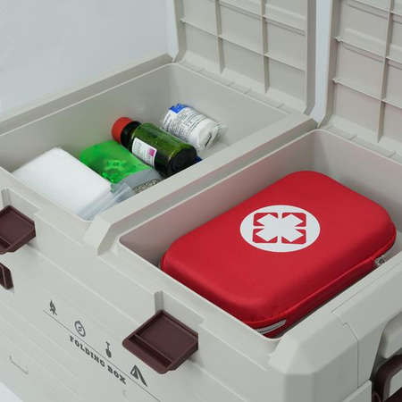 Składana skrzynia kempingowa turystyczna z pokrywą 50l Nils camp NCB4003