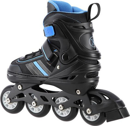 Łyżworolki z wym. pł. hokejową Nils Extreme nh18191 2w1 czarno-niebieski rozm.l(39-43)