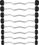 Sztanga/gryf stały łamany gumowany HMS GSL-15 15 kg