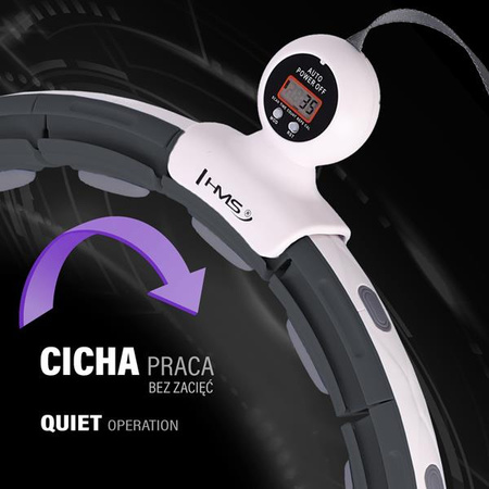 Hula hop z magnesem i obciążnikiem licznik koło HMS hhm15 czarne