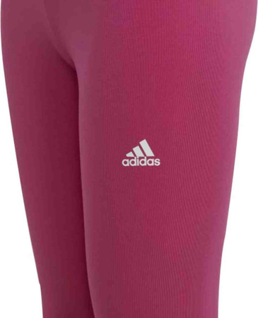 Legginsy dla dzieci adidas Essentials Linear Logo Cotton Tights różowe IC3581