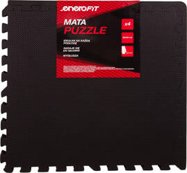 Mata puzzle piankowa Enero Eva 60 cm x 60 cm x 1 cm 4 szt. czarna 1007380
