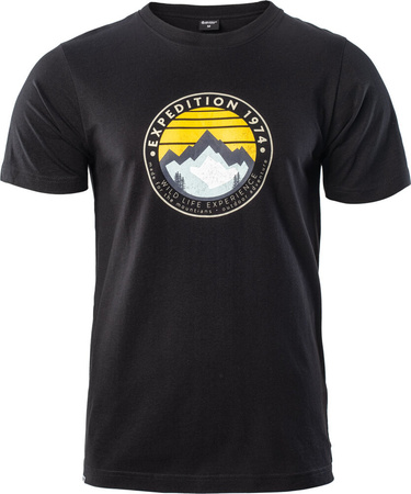 Męska koszulka z krótkim rękawem t-shirt bawełniany Zergo czarny rozmiar XL