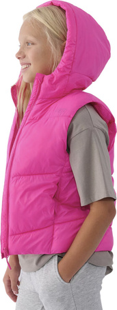 Kamizelka dla dziewczynki 4F F129 różowa 4FJWAW24TVJAF129