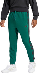 Spodnie męskie adidas Essential 3-Stripes French Terry zielone JD1879