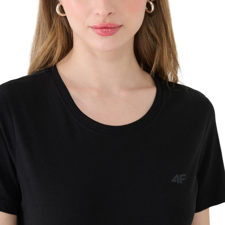 Koszulka damska 4F F2356 czarna 4FWMM00TTSHF2356 20S
