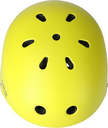 Zestaw kask z ochraniaczami na rower rolki hulajnogę Nils Extreme mr290 h230 żółty rozmiar S