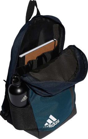 Plecak sportowy szkolny miejski adidas Motion Badge of Sport czarno-niebieski IK6891