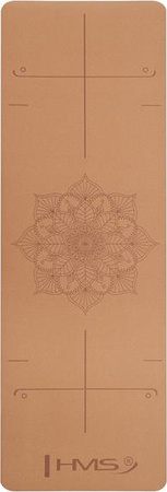 Mata do ćwiczeń jogi yogi fitness korkowa TPE HMS YM11 182x61x0.8 cm