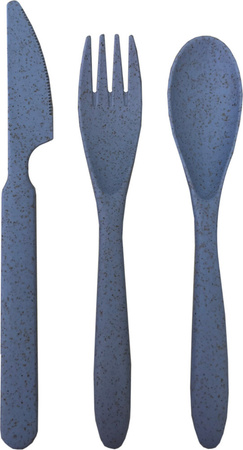 Sztućce turystyczne łyżka widelec nóż Fun zestaw 3-częściowy plastikowy AG770