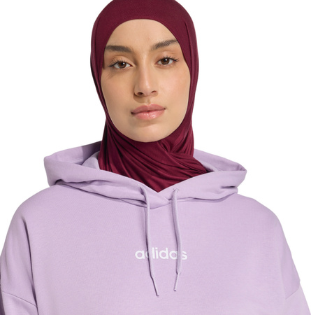 Bluza damska adidas Essentials Linear French Terry Hoodie fioletowa JY0036
