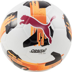 Piłka nożna Puma Orbita 5 Fusion Lite 350g biało-pomarańczowa 84332 01