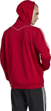Bluza męska adidas Tiro 23 League Sweat Hoodie czerwono-biała HS3600