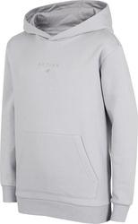 Bluza dla dziewczynki 4F chłodny jasny szary HJZ22 JBLD003 27S