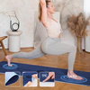 Mata do ćwiczeń jogi yogi fitness korkowa TPE HMS YM10 niebieska