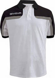 Koszulka Givova Polo Spring biało-czarna MA018 0310