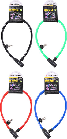 Zapięcie rowerowe blokada do roweru na kluczyk Dunlop cable lock