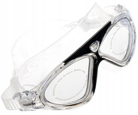 Okularki pływackie maska dla dorosłych Aquawave Fliper przezroczysto-czarna
