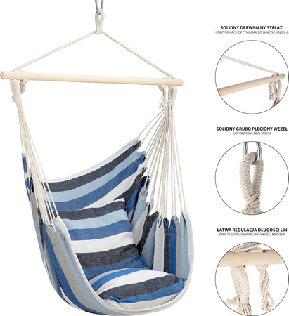 Krzesło brazylijskie Nils Camp NC3107 niebieski