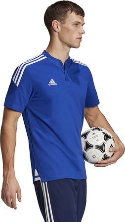 Koszulka męska adidas Condivo 22 Polo niebieska HG6307