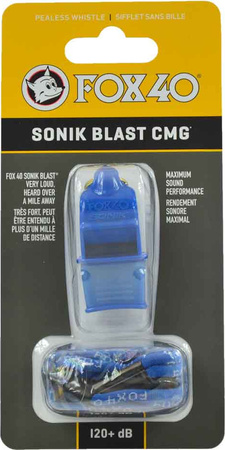 Gwizdek Fox 40 Sonik Blast CMG niebieski ze sznurkiem 9203-0508
