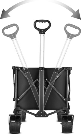 Wózek turystyczny transportowy plażowy XXL do 100kg Nils Camp NC2604 czarny 180 l