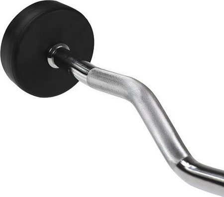 Sztanga gryf stały łamany gumowany HMS 10 kg długość 116 cm