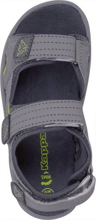Sandały dla dzieci Kappa Early II K Footwear Kids szaro-limonkowe 260373K 1633