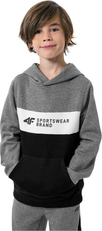 Bluza dla chłopca 4F czarno-szara HJZ22 JBLM003 24M