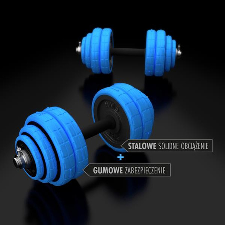 Sztangielki/sztanga gumowane HMS SGG30BAR 30 kg