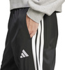 Spodnie męskie adidas 3-Stripes Tricot Regular Tapered czarne JI8809