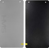 Mata do ćwiczeń fitness z otworami HMS premium MFK01 110x55x1,5 cm szaro-czarna