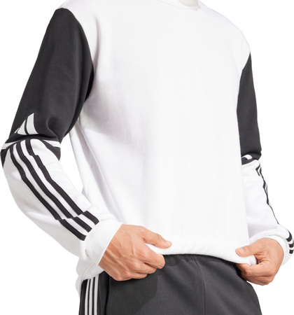 Bluza męska adidas Squadra 25 Sweat Crew biało-czarna JD2959