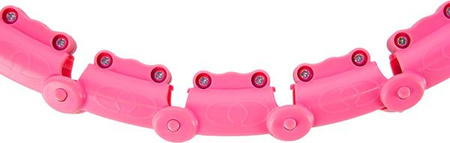 Zestaw hula hop z wypustkami i obciążnikiem One Fitness różowe oha02 pas wyszczuplający br160