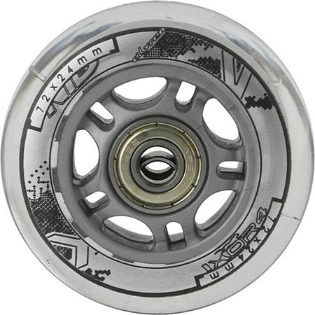 Zestaw kółka Nils Extreme PU 72x24 mm 82A Przezroczyste 4 sztuki ABEC-7 8 sztuk