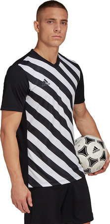 Koszulka męska adidas Entrada 22 Graphic Jersey czarno-biała HF0126