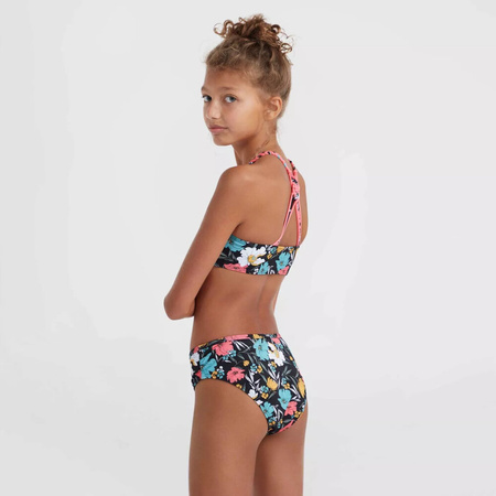 Dziecięcy strój kąpielowy dwuczęściowy O'neill MIX AND MATCH TROPICS BIKINI black/blue bluemchen rozmiar 164